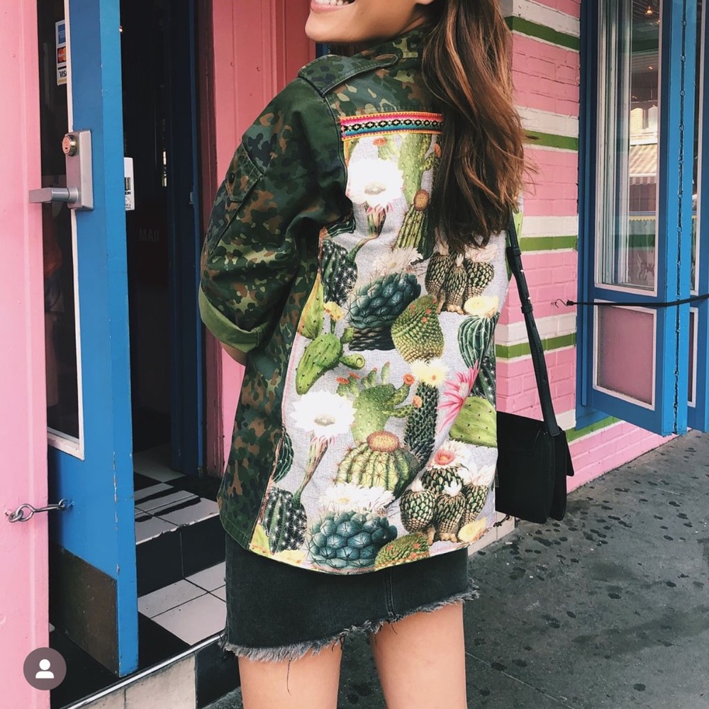 Handmade embellished Army Jacket